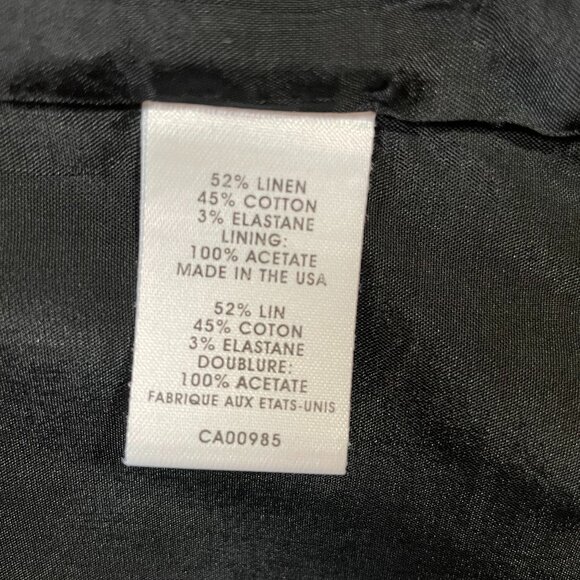 Nanette Lepore Linen Blend Pencil Skirt Gray Knee Length Ruffle Waist Size 8 - Picture 15 of 16